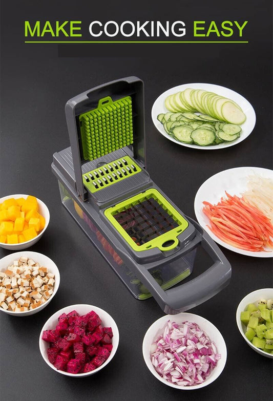 15-In-1 Vegetable Fruit Chopper Cutter Food Onion Veggie Dicer Slicer